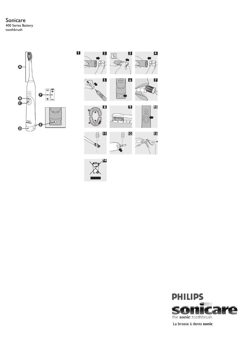 Page 1 de la notice Manuel utilisateur Philips Sonicare HX6432