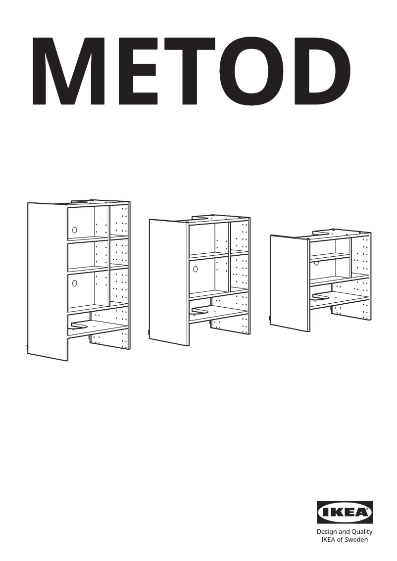 Page 1 de la notice Manuel utilisateur Ikea METOD 305.476.40
