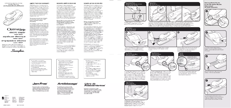 Page 1 de la notice Manuel utilisateur Swingline Optima Grip