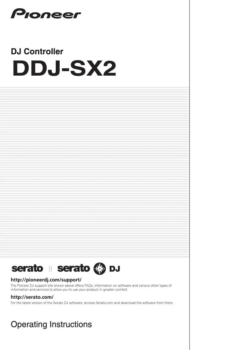 Página 1 del manual Manual de usuario Pioneer DDJ-SX2