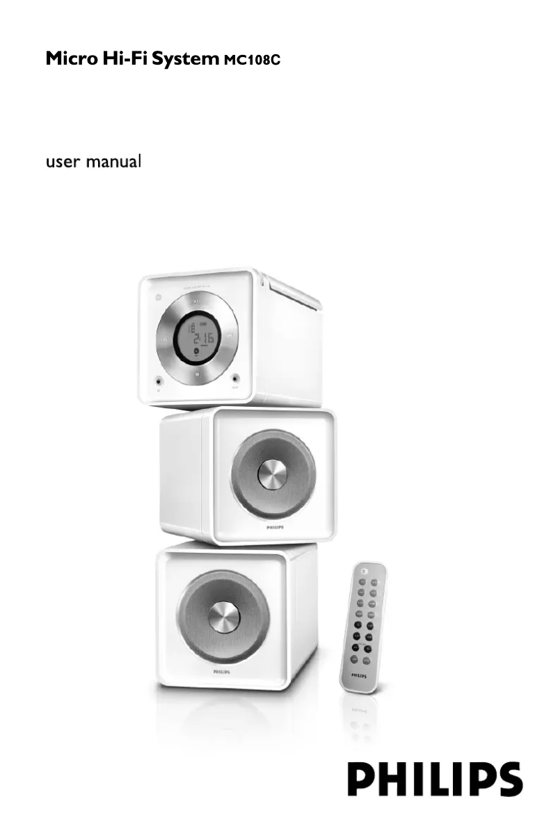 Page 1 of the manual Instruction Manual Philips MC108C