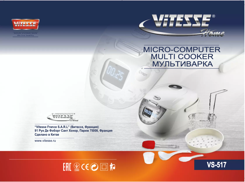 Page 1 de la notice Manuel utilisateur ViTESSE VS-517