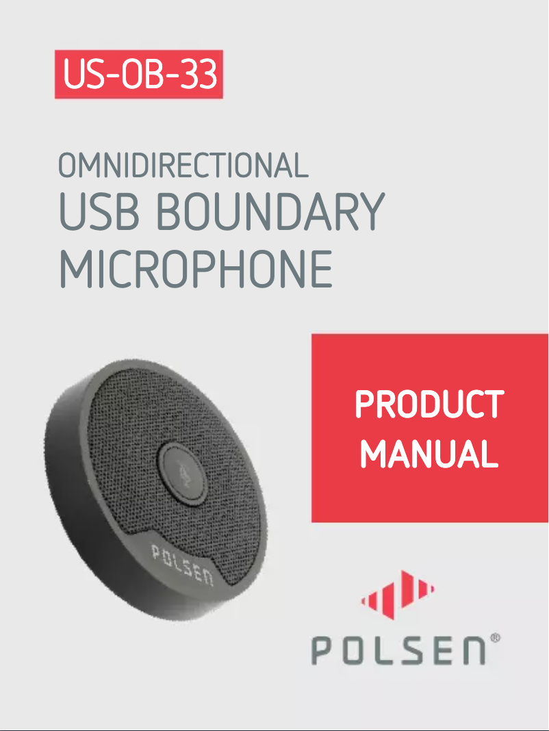 Page 1 of the manual User Manual Polsen Omnidirectional USB Boundary US-OB-33