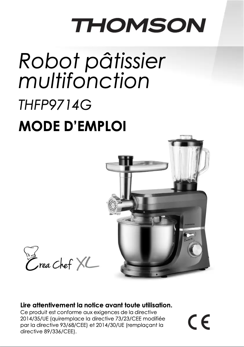 Page 1 de la notice Manuel utilisateur Thomson THFP9714G