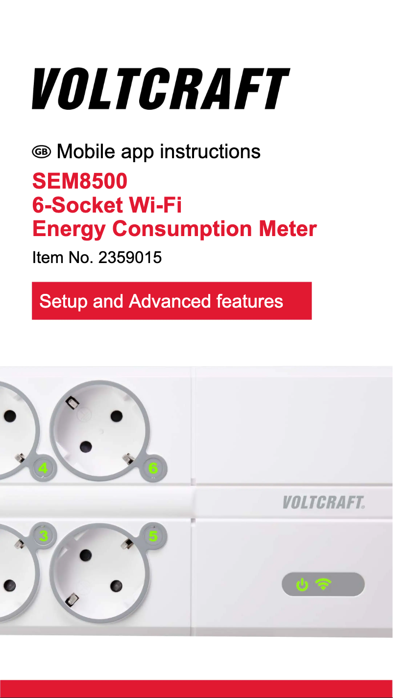 Page 1 de la notice Manuel utilisateur Voltcraft SEM8500