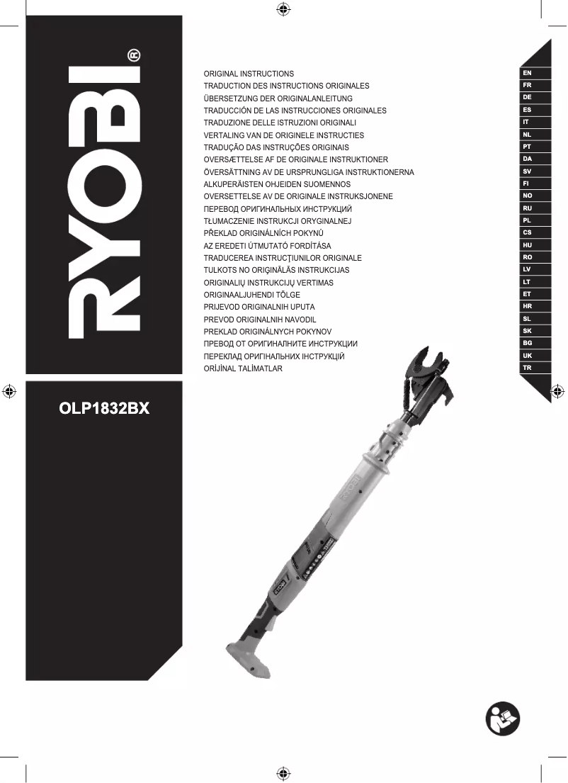 Page 1 de la notice Manuel utilisateur RYOBI One+ OLP1832BX