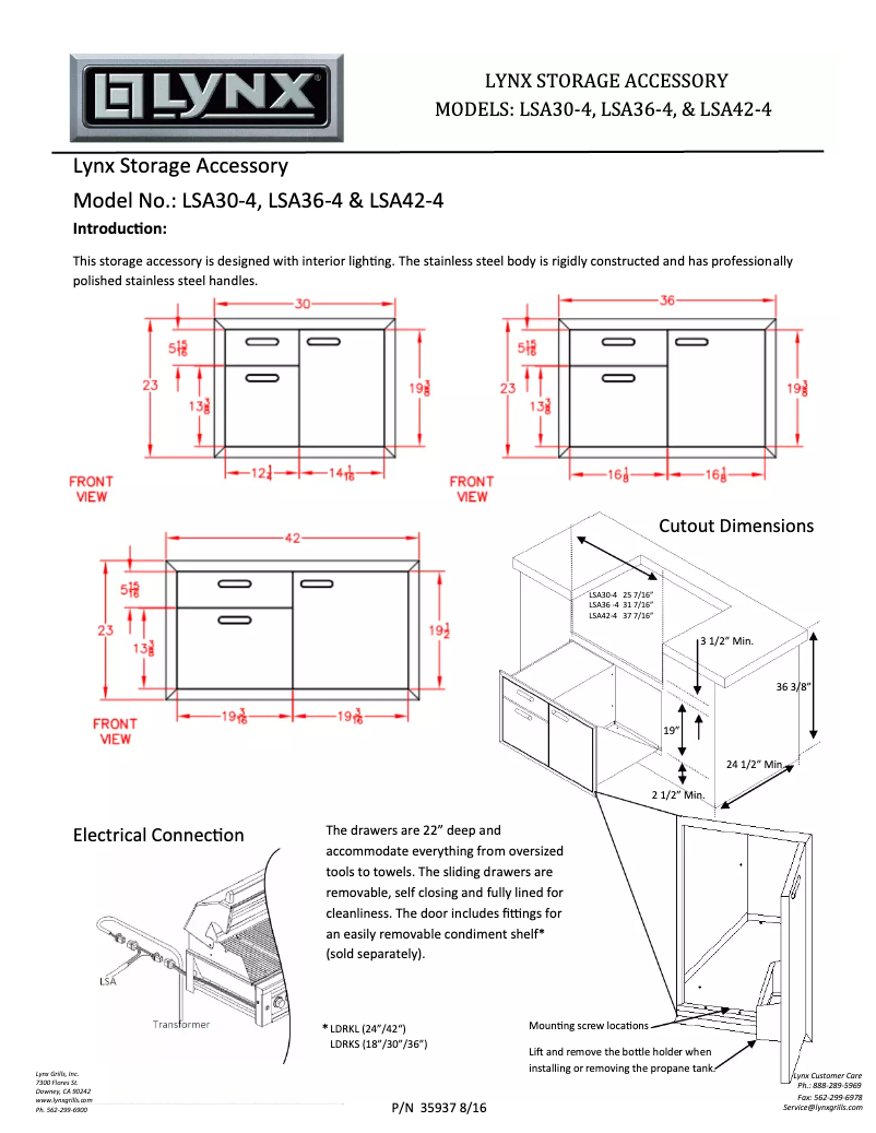 Page 1 de la notice Manuel utilisateur Lynx LSA42-4