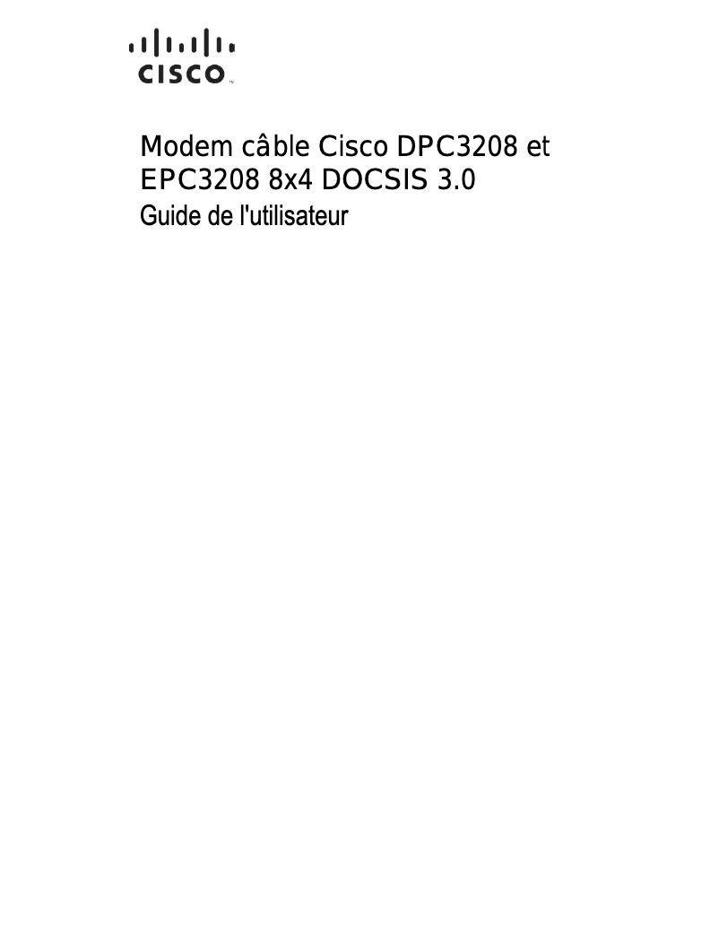 Page 1 de la notice Manuel utilisateur Cisco DPC3208
