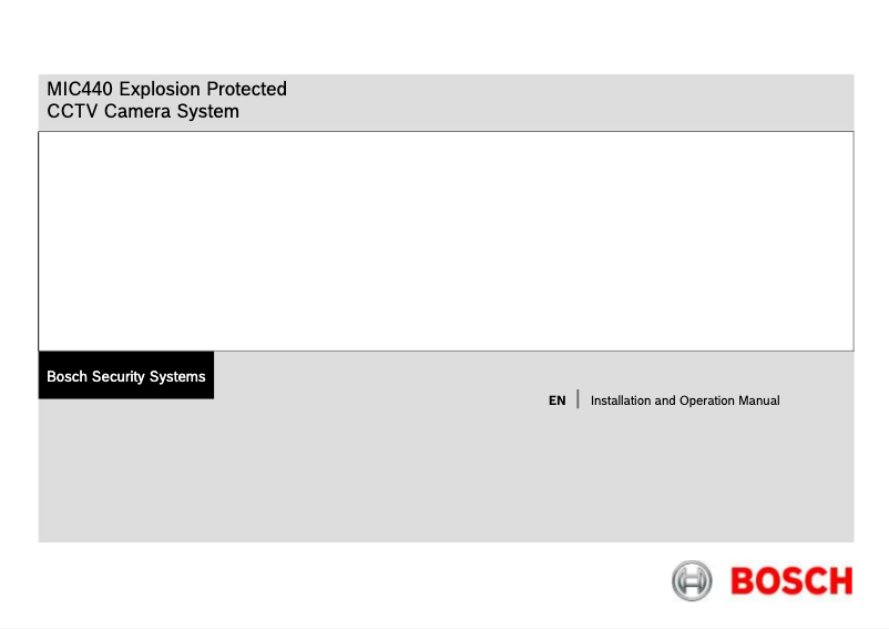 Page 1 de la notice Manuel utilisateur Bosch MIC440