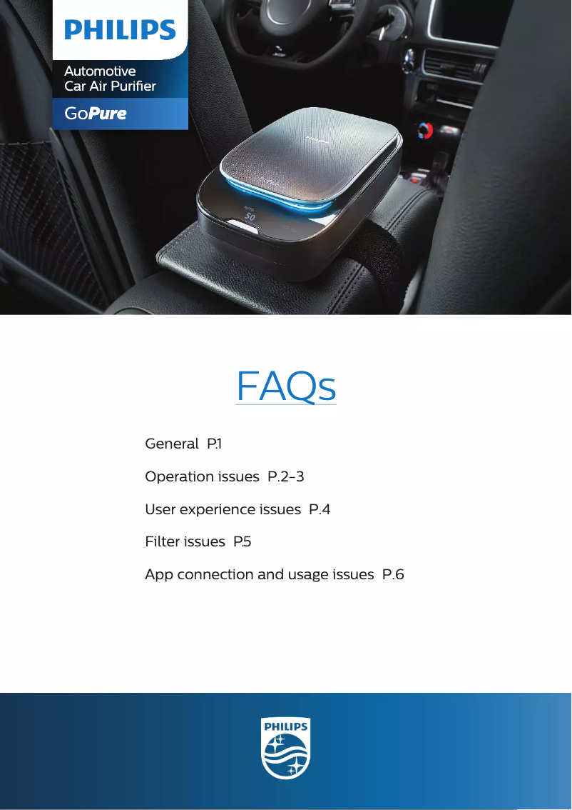 Page n°1 - Manuel utilisateur Philips GoPure 5211 GP521BLKX1