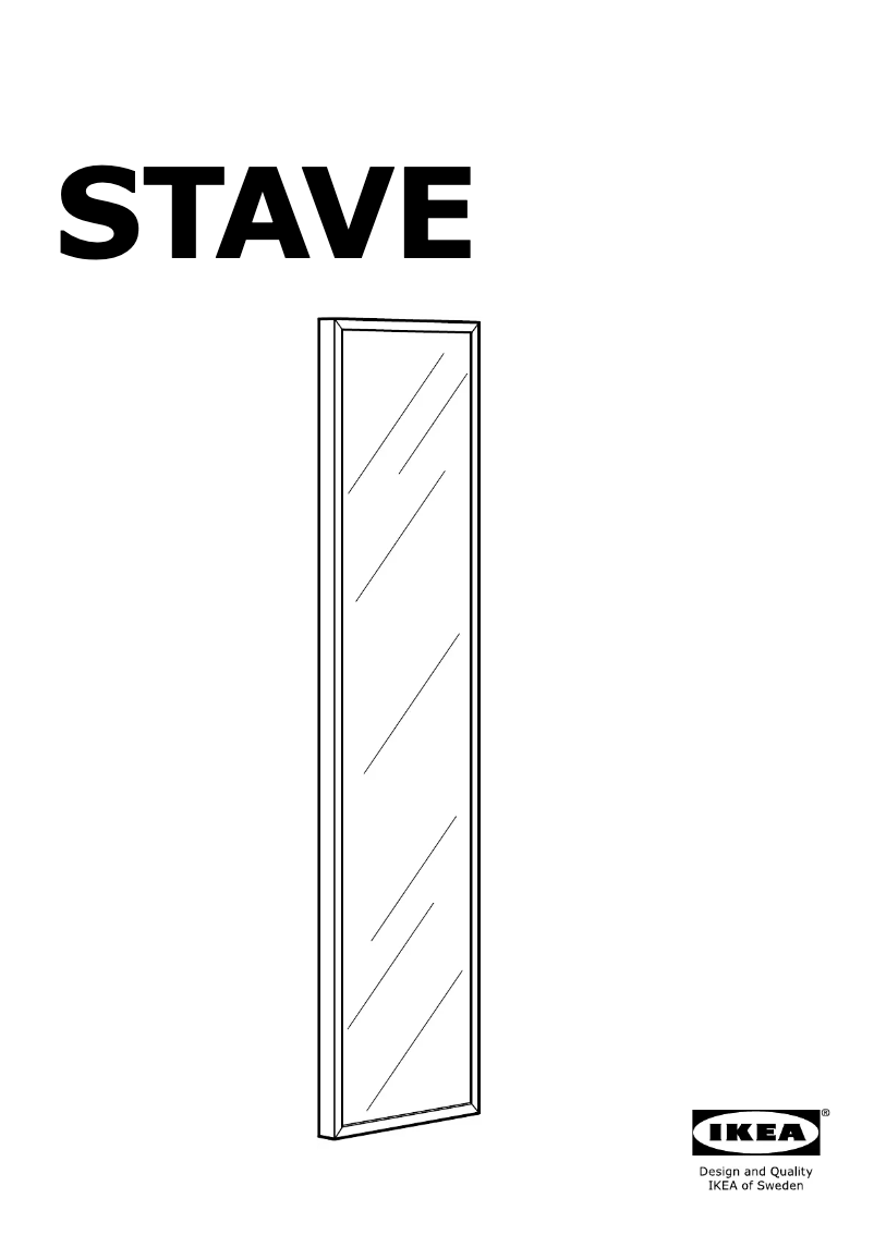 Page 1 de la notice Manuel utilisateur Ikea STAVE