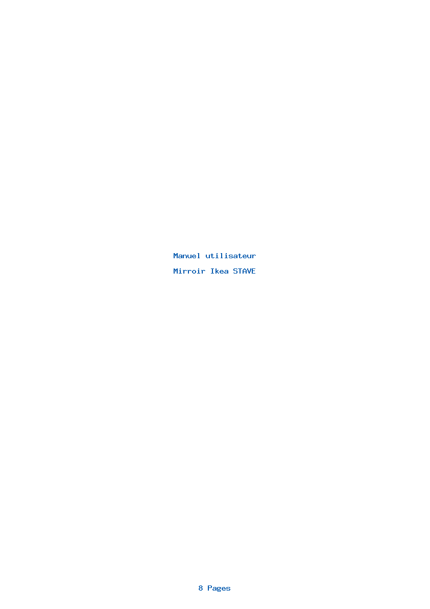 Page 1 de la notice Manuel utilisateur Ikea STAVE