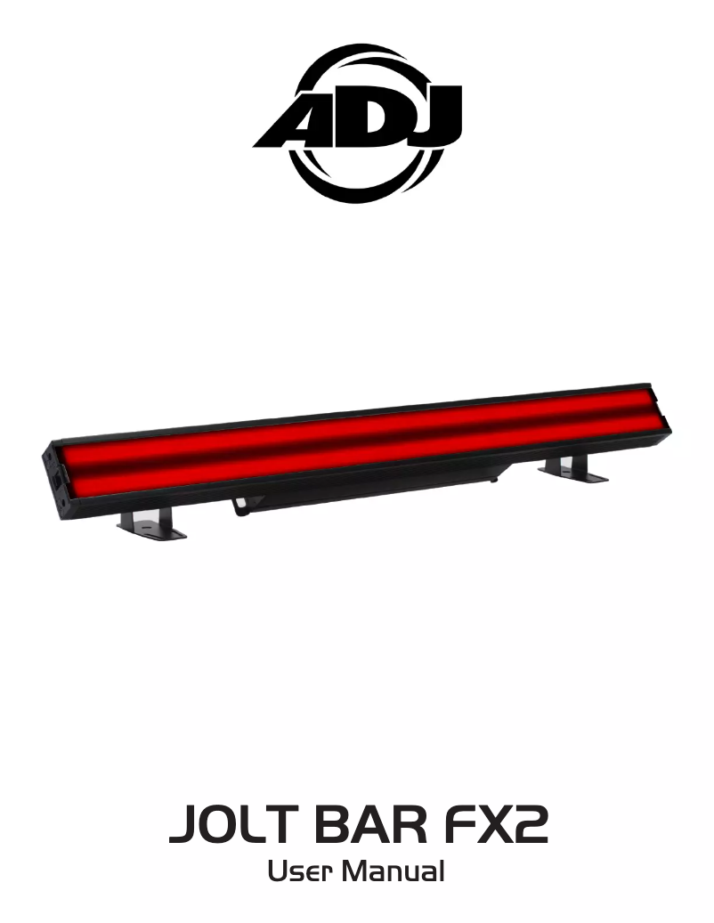 Page 1 de la notice Manuel utilisateur Adj Jolt Bar FX2