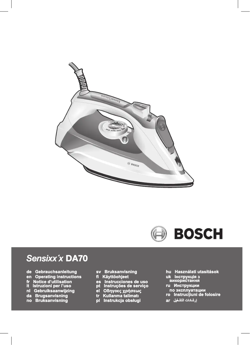 Page 1 de la notice Manuel utilisateur Bosch Sensixx TDA702421E