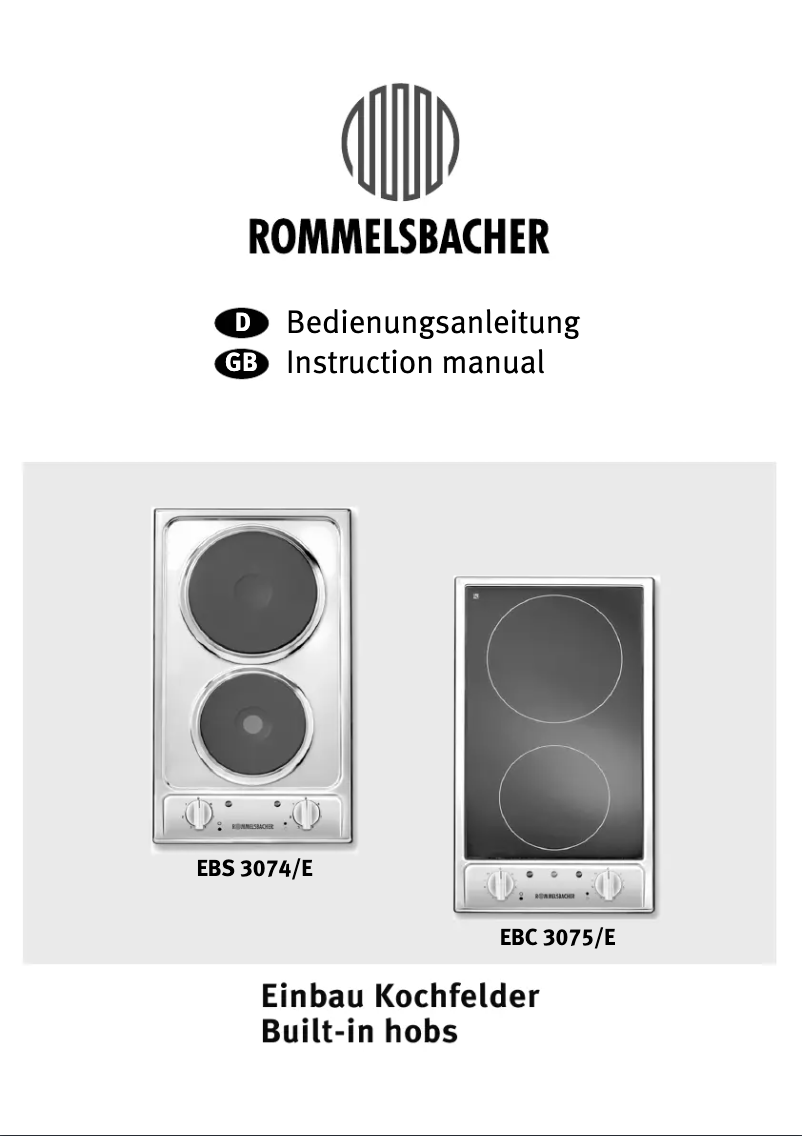 Page 1 of the manual User Manual Rommelsbacher EBC 3075/E