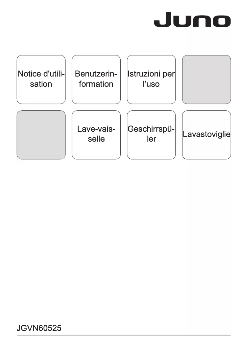 Page 1 de la notice Manuel utilisateur Juno JGVN60525