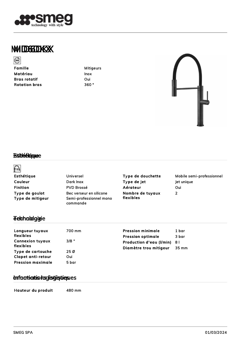 Página 1 del manual Manual de usuario Smeg MID6DKX