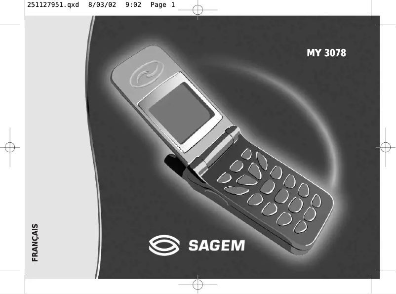 Page 1 de la notice Manuel utilisateur Sagem MY3078