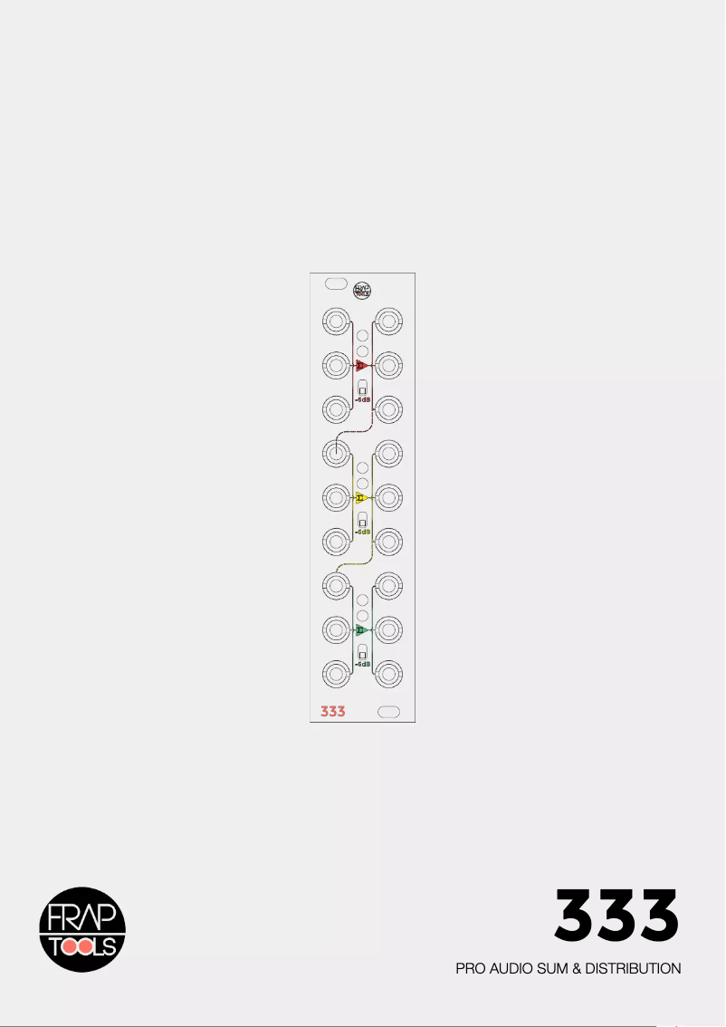 Page 1 de la notice Manuel utilisateur Frap Tools 333