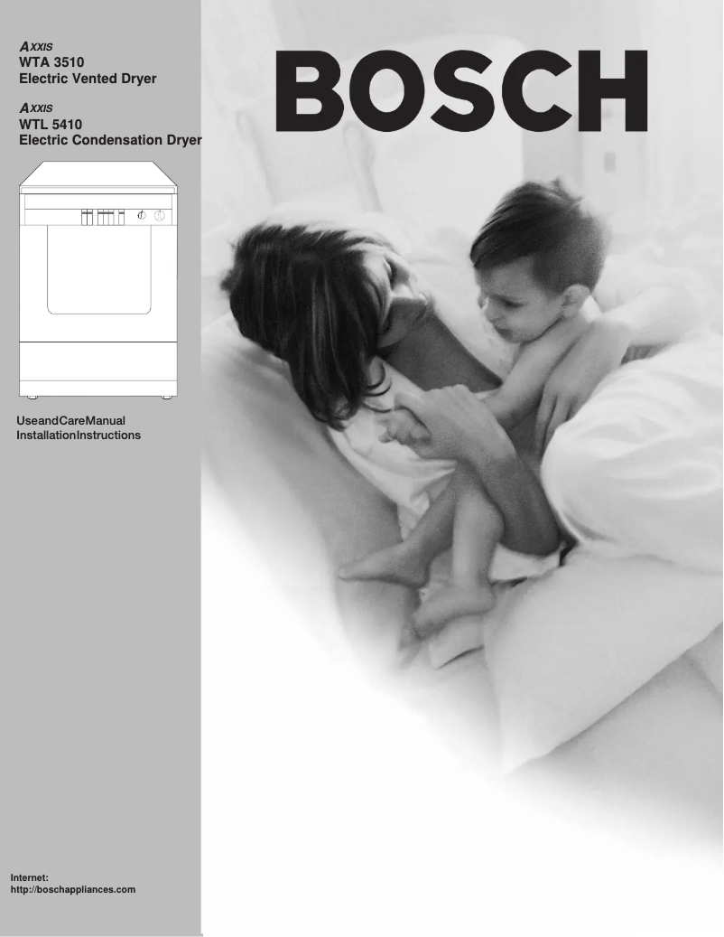Page 1 of the manual User Manual Bosch WTL5400