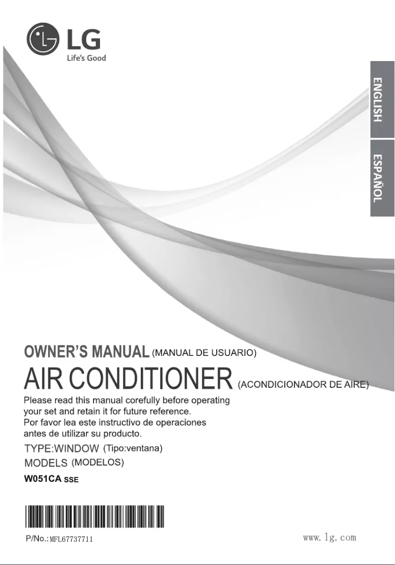 Page 1 de la notice Manuel utilisateur LG W051CA