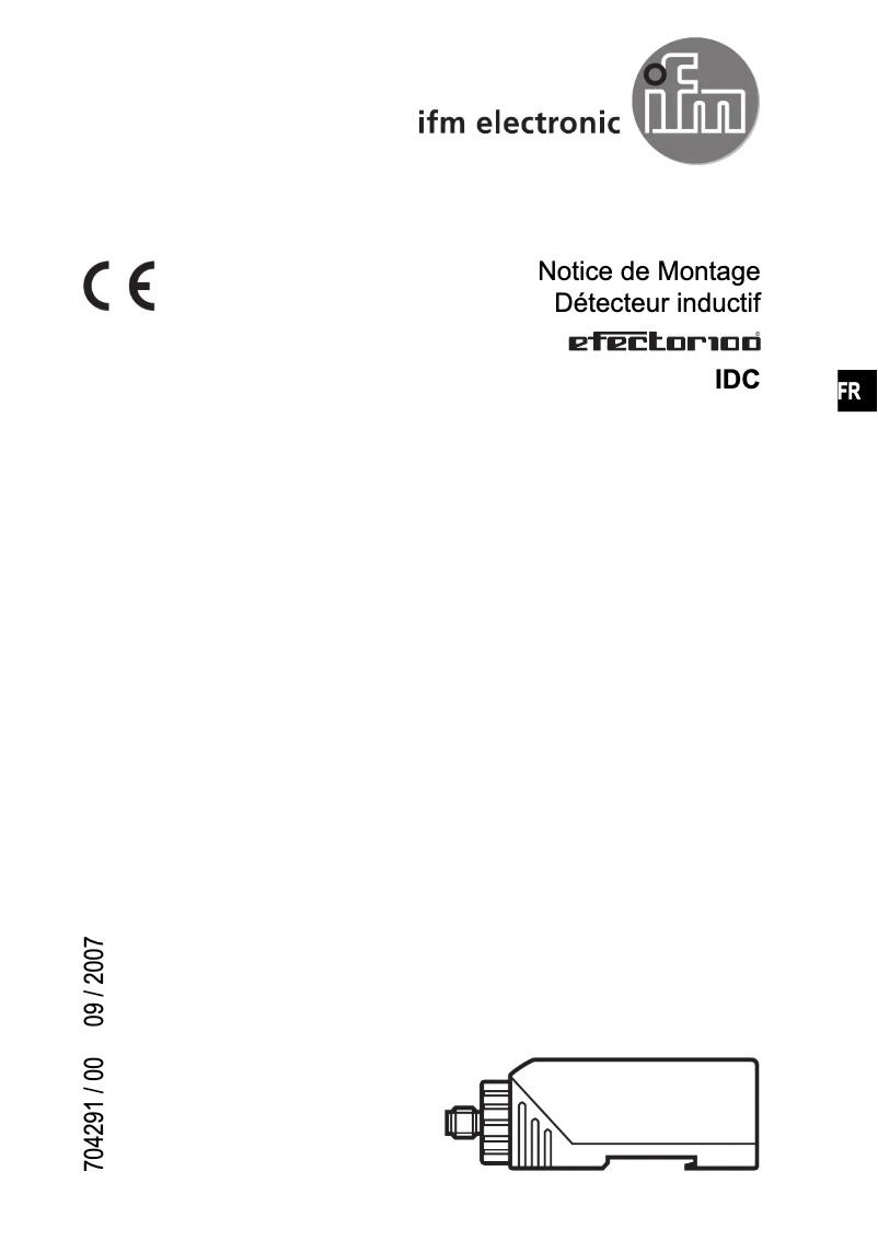 Page 1 de la notice Manuel utilisateur IFM ID9922