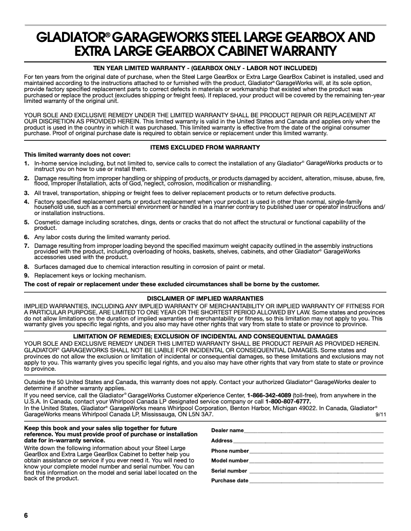 Page 1 de la notice Mode d'emploi Gladiator GALG36KDYG