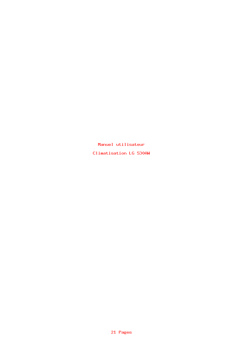 Page 1 de la notice Manuel utilisateur LG S30AW