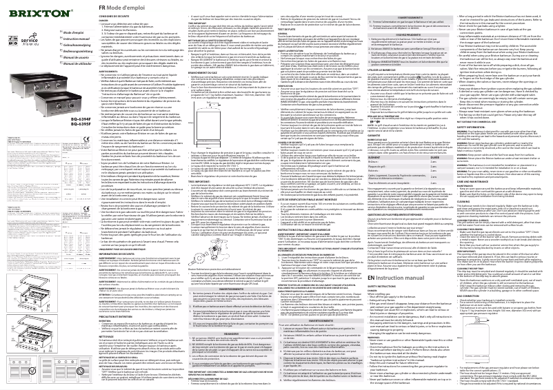 Page 1 de la notice Manuel utilisateur Brixton BQ-6394F