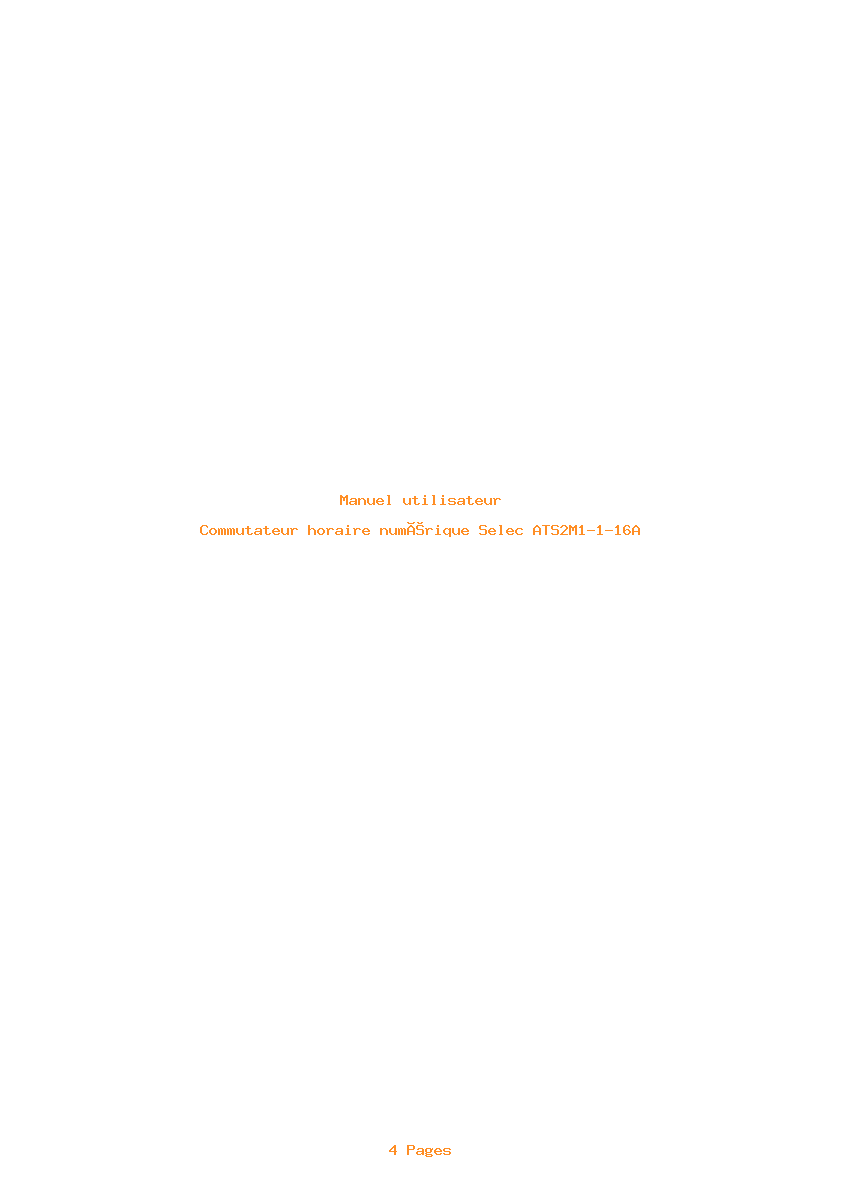 Image de la première page du manuel de l'appareil ATS2M1-1-16A