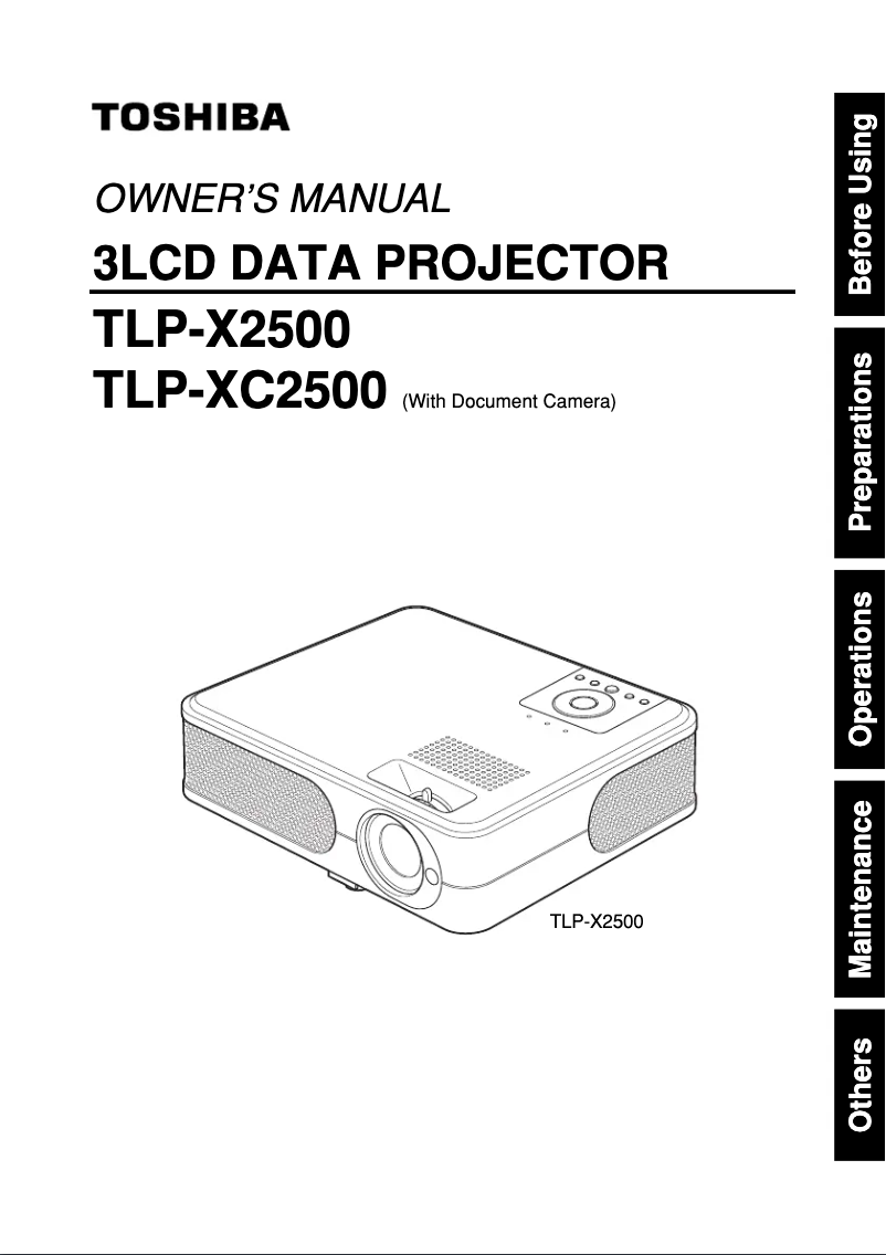 Página 1 del manual Manual de usuario Toshiba TLP-XC2500