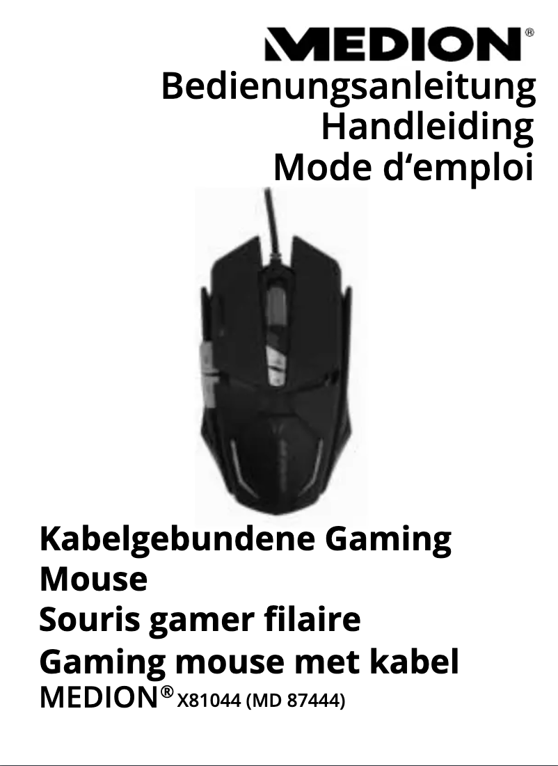 Page 1 de la notice Manuel utilisateur Medion Erazer X81044