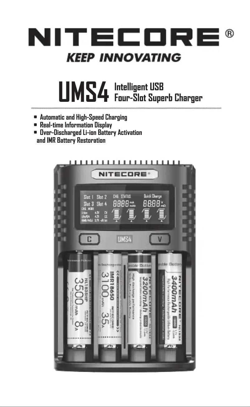Page 1 de la notice Manuel utilisateur Nitecore UMS4