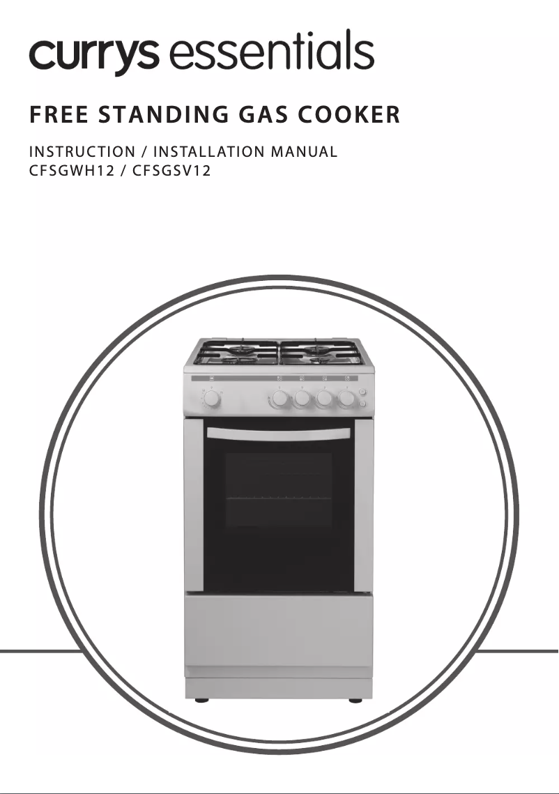 Page 1 de la notice Manuel utilisateur Currys Essentials CFSGSV12