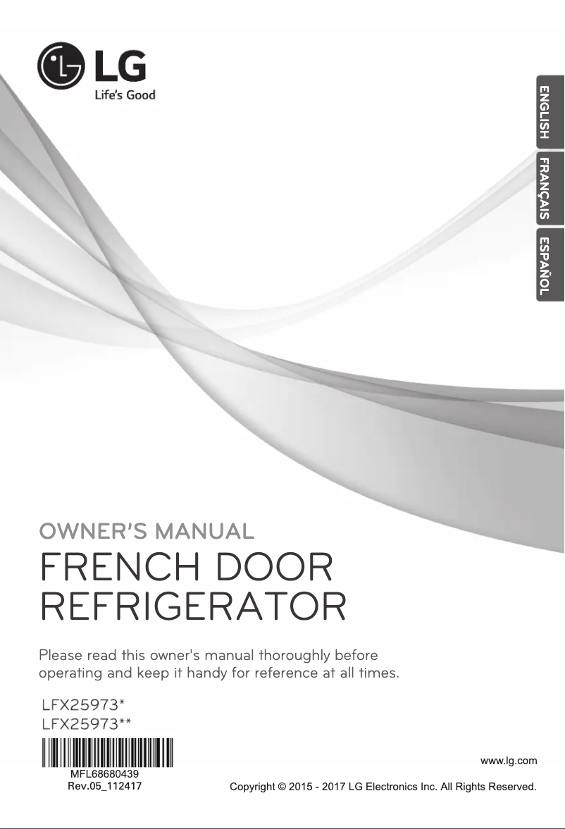 Page 1 de la notice Manuel utilisateur LG LFX25973ST