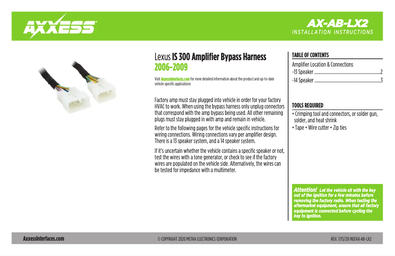 Page 1 de la notice Manuel utilisateur AXESS AX-AB-LX2