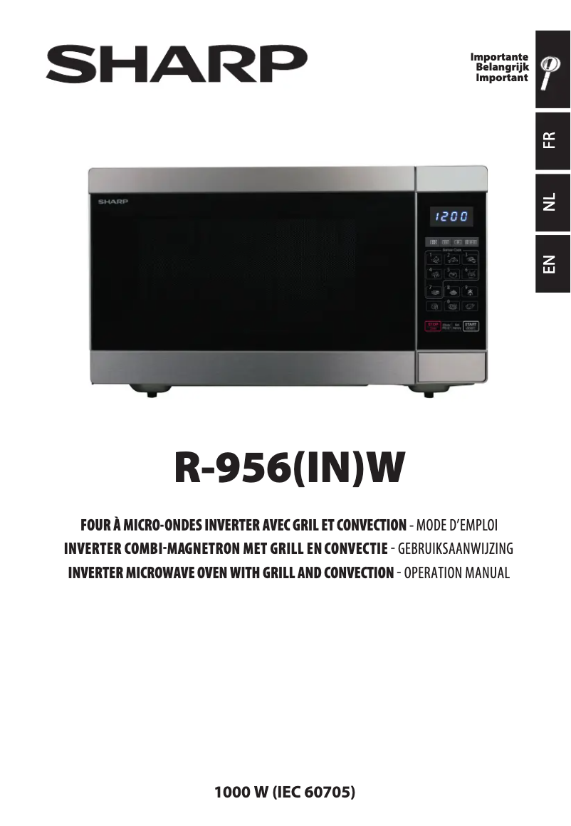 Página 1 del manual Manual de usuario Sharp R956INW