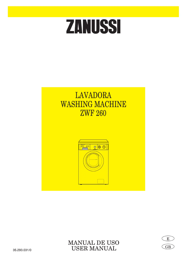 Página 1 del manual Manual de usuario Zanussi ZWF260