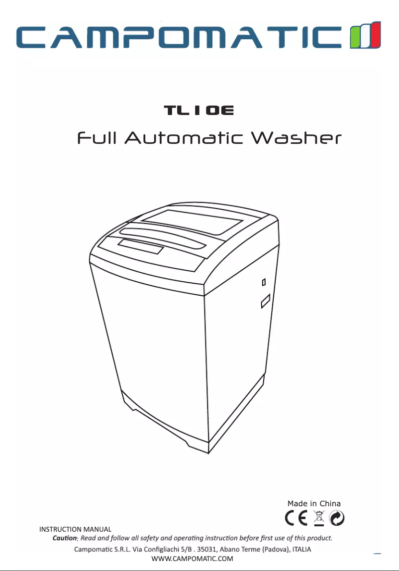 Page 1 de la notice Manuel utilisateur Campomatic TL10E