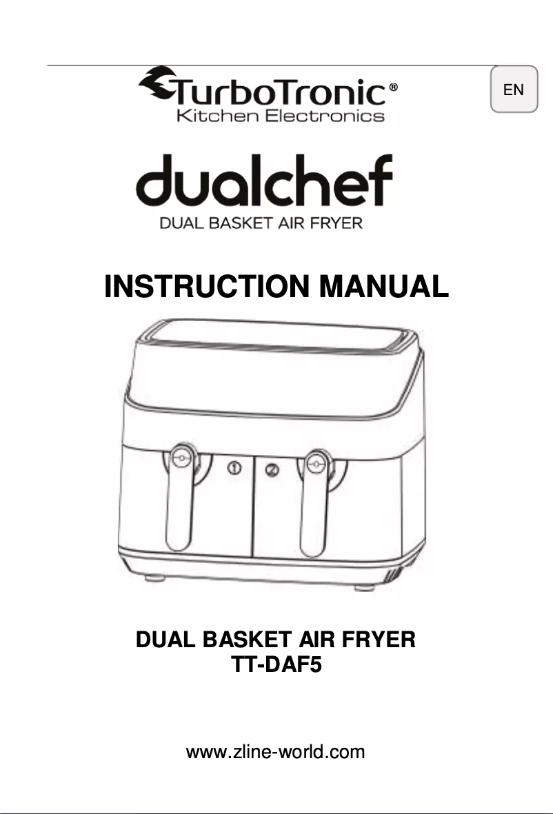 Page 1 de la notice Manuel utilisateur TurboTronic Dualchef TT-DAF5