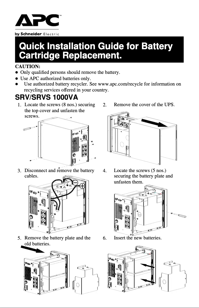 Página 1 del manual Manual de usuario APC APCRBCV204