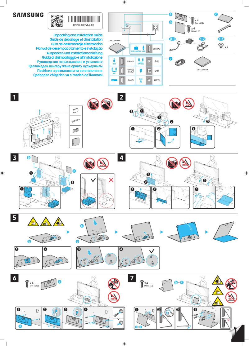Página 1 del manual Guía de instalación Samsung QA77S95DAU