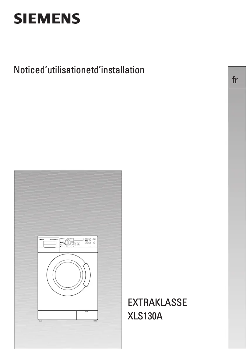 Page 1 de la notice Manuel utilisateur Siemens WXLS130A