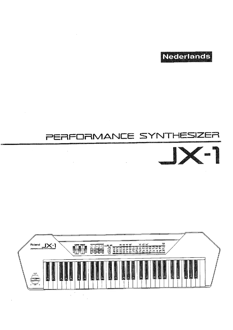 Página 1 del manual Manual de usuario Roland JX-1