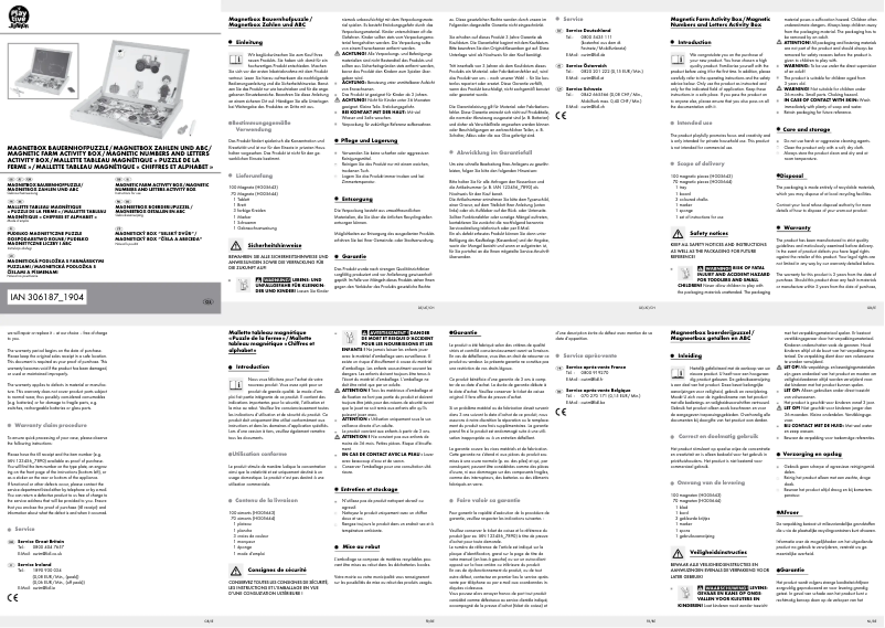 Page 1 of the manual User Manual Playtive HG05643