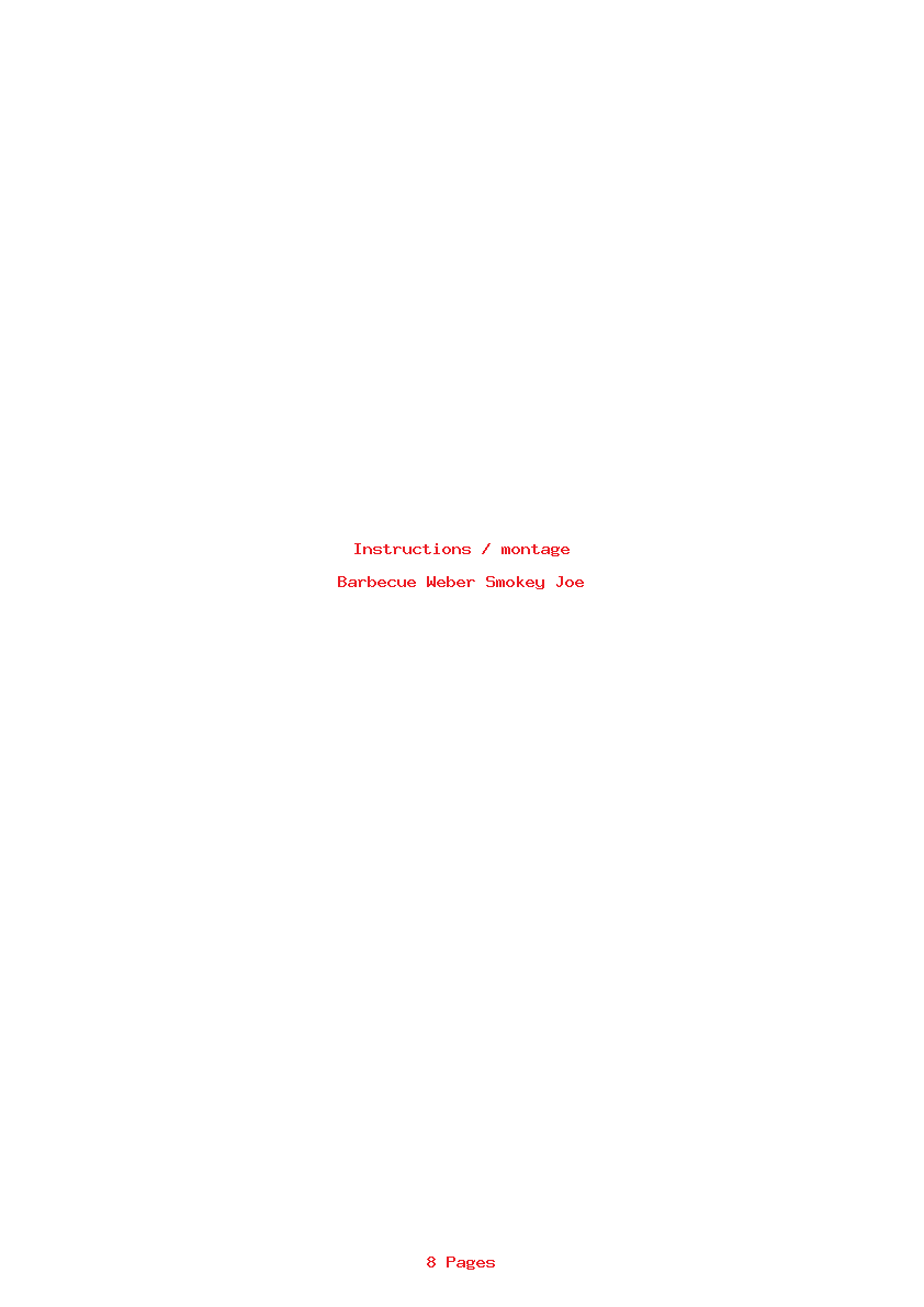 Page 1 de la notice Instructions / montage Weber Smokey Joe