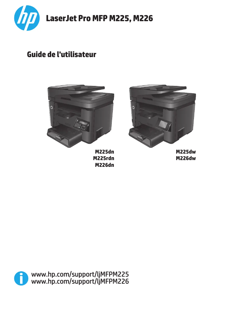 Page n°1 - Manuel utilisateur HP LaserJet Pro MFP M226