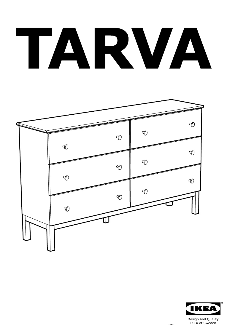 Page 1 de la notice Manuel utilisateur Ikea TARVA (6 drawers)
