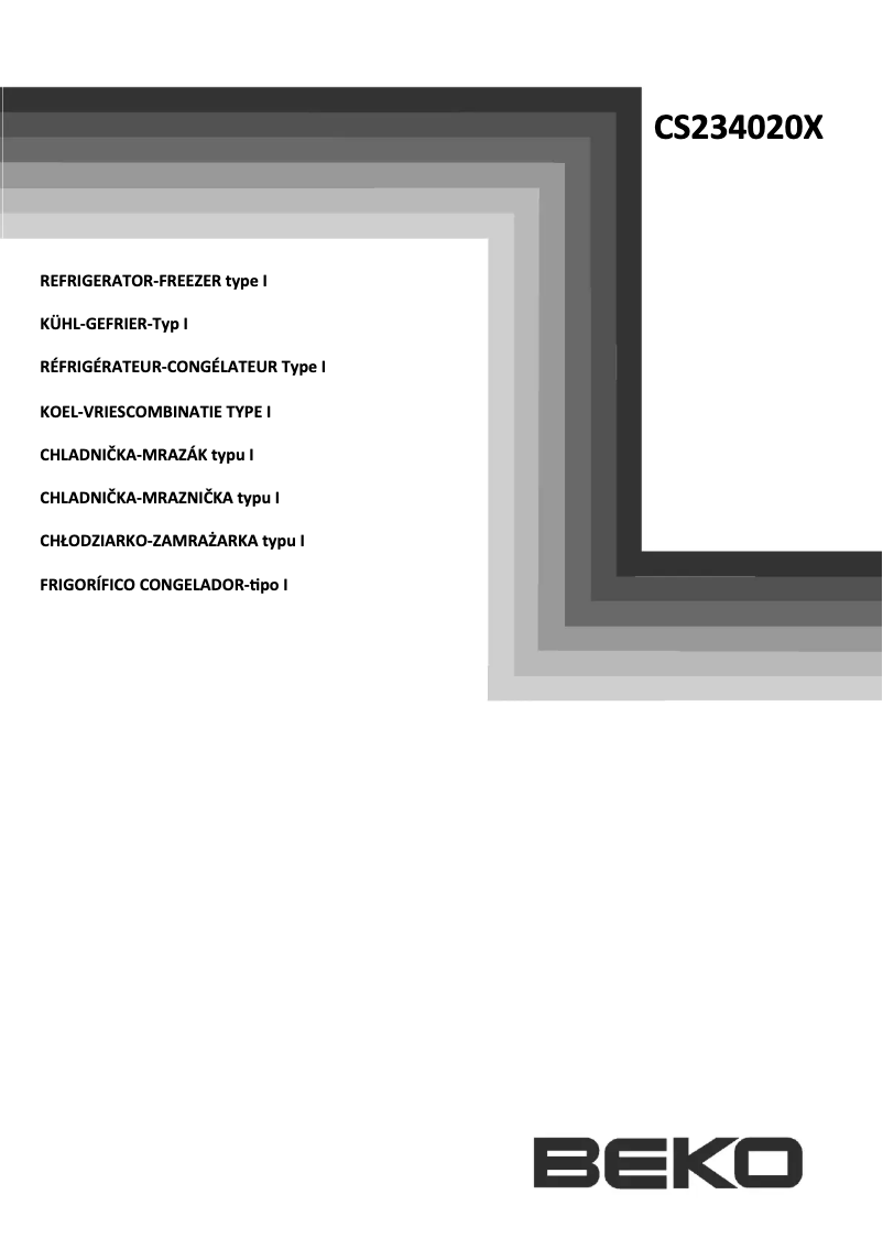 Page 1 de la notice Manuel utilisateur Beko CS234020X