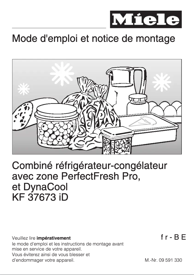 Page 1 de la notice Manuel utilisateur Miele KF 37673 ID